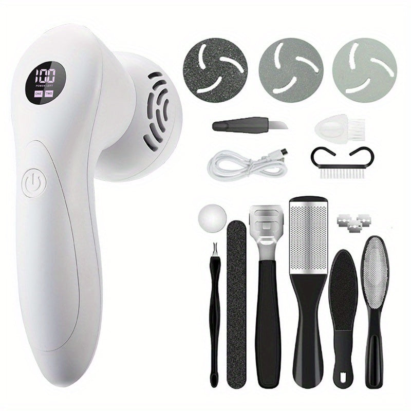 Rechargeable Electric Foot Callus Remover - Portable Pedicure Kit for Smooth Feet - Professional Foot Care Tool for Dead Skin Removal - Perfect Gift Idea
