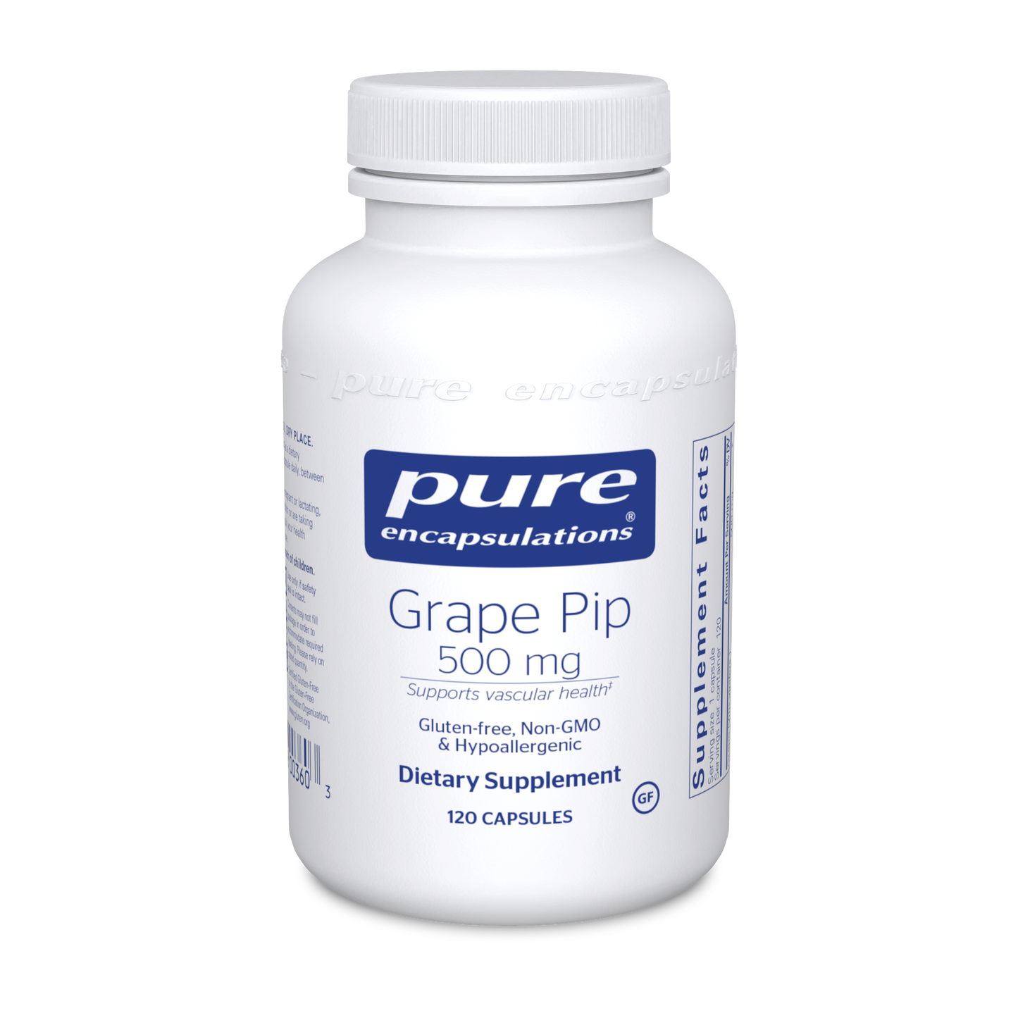 Pure Encapsulations Grape Pip 500 mg 120 caps