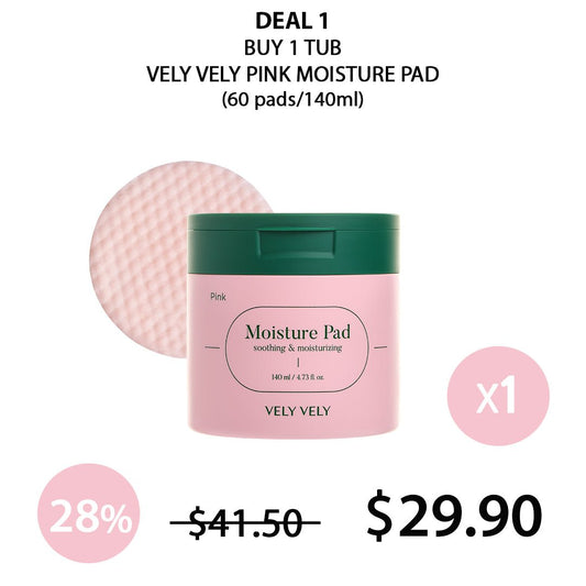 [VELY VELY] Pink Moisture Pad 140ml - COCOMO