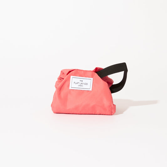 Mini Open Flat Makeup Bag Coral
