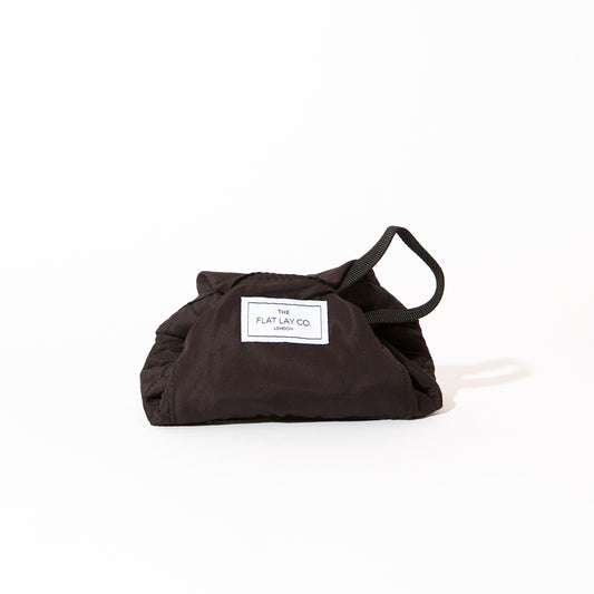 Mini Open Flat Makeup Bag Classic Black