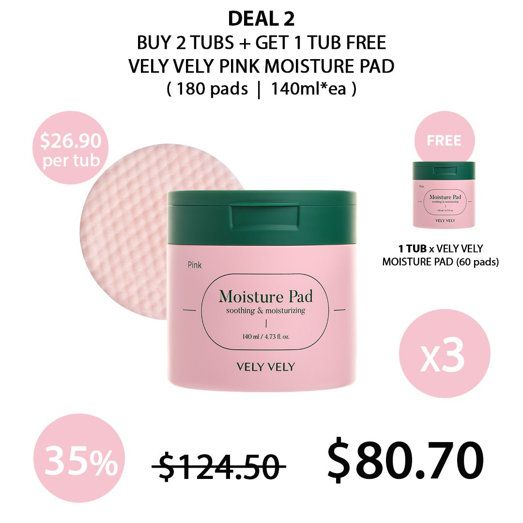[VELY VELY] Pink Moisture Pad 140ml - COCOMO