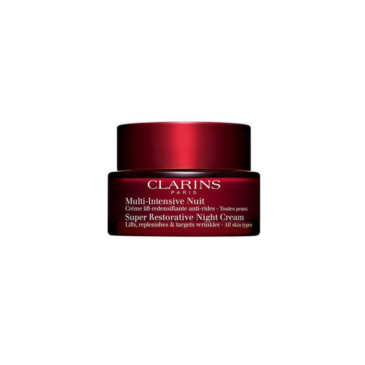 Clarins Super Restorative Night Cream | Anti-Aging Moisturizer For Mature Skin Weakened By Hormonal Changes | Illuminates & Densifies Skin | Lifts & Tones | Targets Spots & Wrinkles | 1.7 Ounces