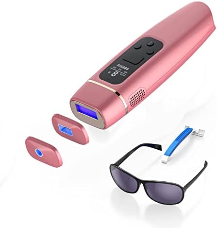 AJJ Ipl Hair Removal Device with Ice Cooling Function Light Hair Removal Devices Apply to Body Face Hair Removal For Women Men, Easy To Carry On In Travel (Pink)