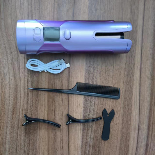 Portable USB Hair Curler with Automatic Suction - Gentle on Hair, Travel-Friendly