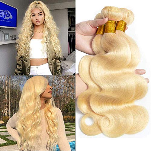 613 Bundles Blonde Bundles Human Hair 16 18 20 Inch 613 human hair bundles 100% Unprocessed 10A Grade Brazilian Virgin Human Hair Bundles Body Wave Bundles