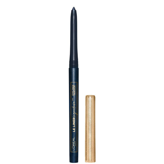 L��Or��al Paris Makeup Le Liner Signature Mechanical Eyeliner, Easy-Glide, Smudge Resistant, Bold Color, Long Lasting, Waterproof Eyeliner, Blue Jersey, 0.011 oz., 1 count