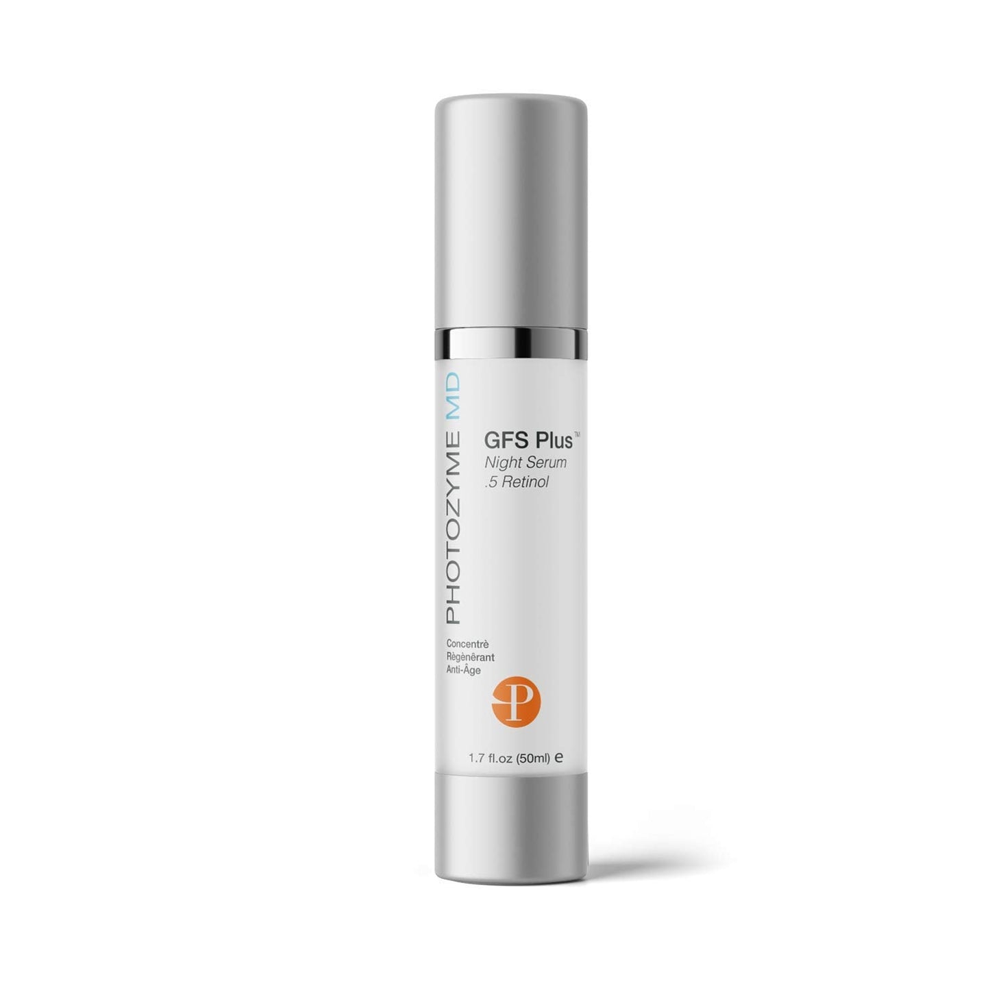 Photozyme DNA Repair Enzymes GFS Plus Facial Night Serum | 0.5% Retinol Anti Aging Beauty Skincare Treatment for Fine Lines, Wrinkles, Acne Scars | UV Dark Spot Corrector, Non Irritating | 1.7 Fl Oz