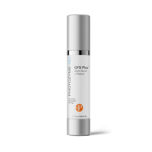 Photozyme DNA Repair Enzymes GFS Plus Facial Night Serum | 0.5% Retinol Anti Aging Beauty Skincare Treatment for Fine Lines, Wrinkles, Acne Scars | UV Dark Spot Corrector, Non Irritating | 1.7 Fl Oz