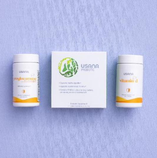 USANA Feeling Fortified Pack Proglucamune Vitamin D Probiotic Immune 3pcs NEW