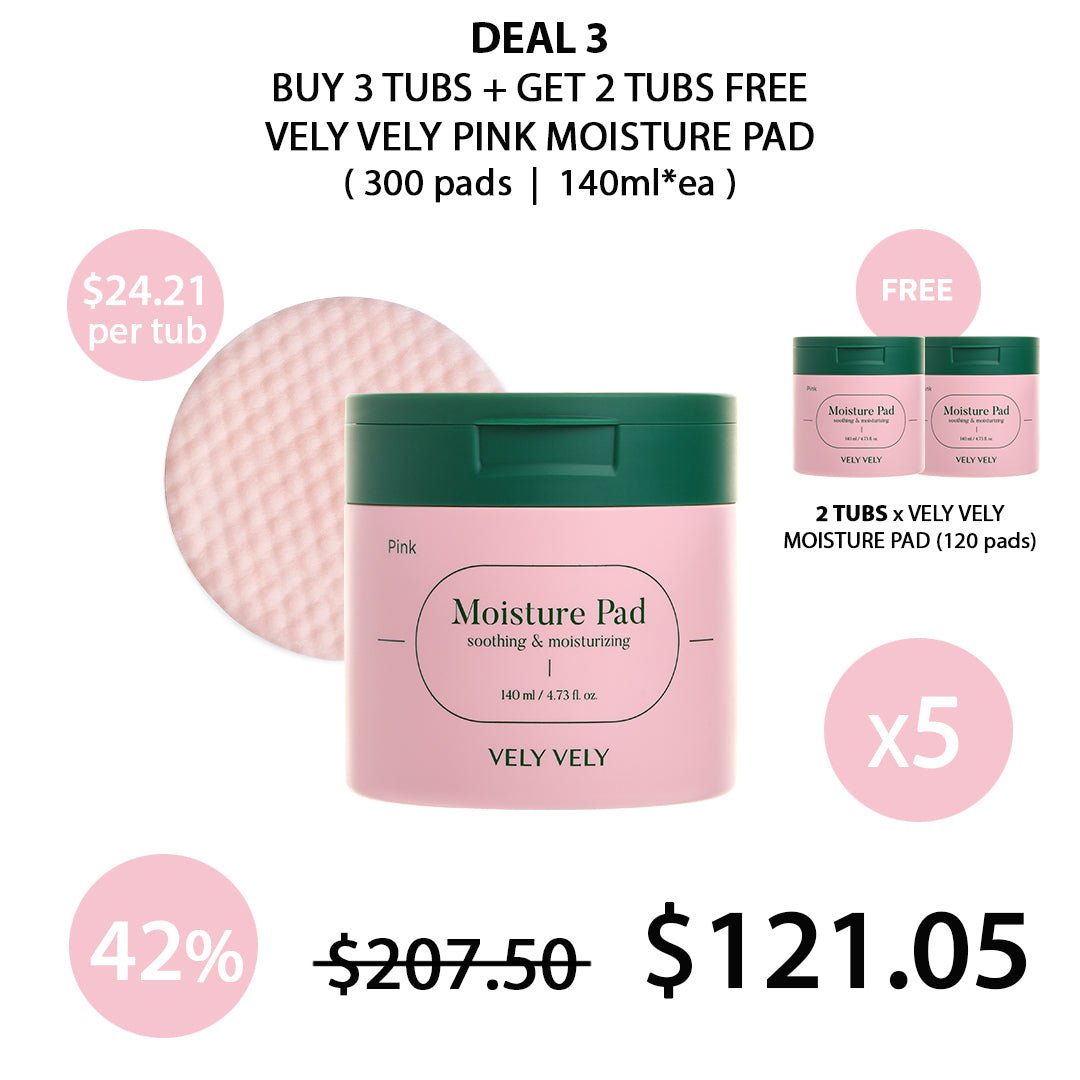 [VELY VELY] Pink Moisture Pad 140ml - COCOMO