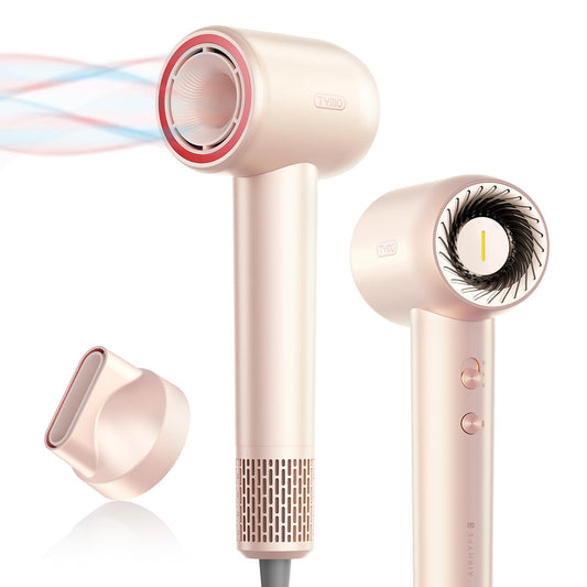 TYMO Ionic Hair Dryer - High Speed Blow Dryer for Fast Drying Without Damage, Professional Quiet Hairdryer with 300M Negative Ions, 4 Temps & 2 Speeds - Lightweight Portable for Home/Travel
