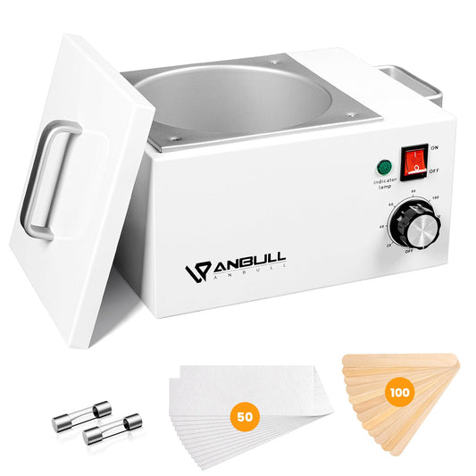 Upgrade 𝙉𝙤𝙣𝙨𝙩𝙞𝙘𝙠 5lb Large Wax Pot, Anbull Single Wax Warmer Professional Wax Heater for Hair Removal, New Non-stick Pot Waxing Machine Easy to Clean