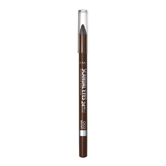 Rimmel London Scandaleyes Waterproof Kohl Kajal Eyeliner Pencil, Intense Color, Long-Wearing, Smudge-Proof, 003, Brown, 0.04oz