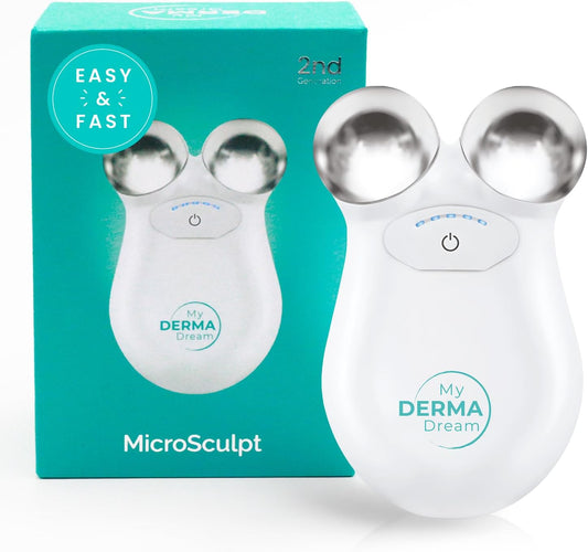 MicroSculpt Microcurrent Facial Device - Professional Anti Aging Facial Massager, Micro Current Face Roller for Skin Tightening, Toner Sculpting Tool Machine
