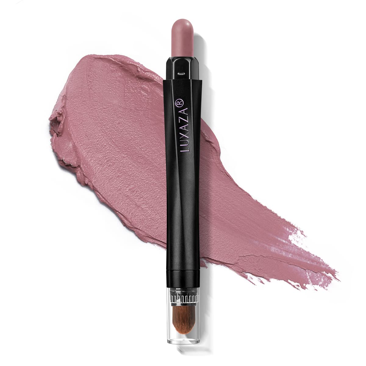 Cream Single Eyeshadow Stick with Blending Brush, Hypoallergenic Eye Shadow Stick Makeup, Pro Waterproof &amp; Long Lasting Eye Brightener Stick, Eyeshadow Pencil Crayon Matte#83