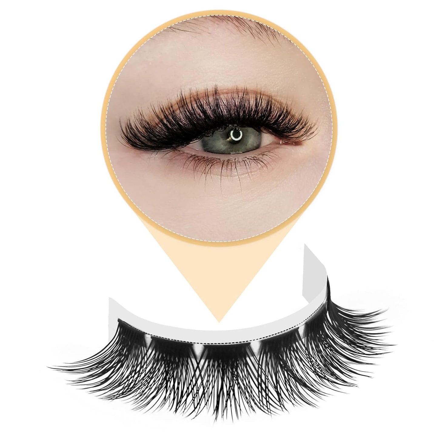 QUEWEL Cluster Lashes 72 Pcs Wide Stem Individual Lashes C/D Curl 8-16mm Length DIY Eyelash Extension False Eyelashes Natural&amp;Mega Styles Soft for Personal Makeup Use at Home (Mega-D-MIX8-16)