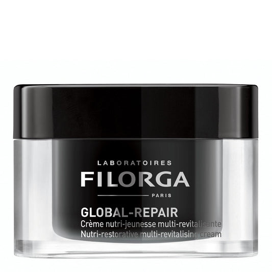 Filorga Global-Repair Anti Aging Daily Face Cream, Moisturizing Ceramides and Vitamins Reduce Deep Wrinkles and Boost Skin Firmness for Complexion Hydration Day or Night, 1.69 fl. oz.