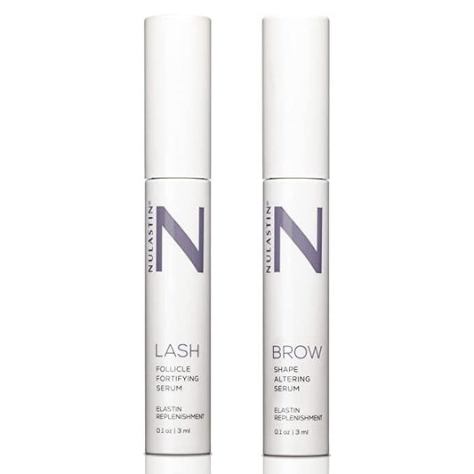NULASTIN LASH and BROW Dual System, Eyelash & Eyebrow Boosting Serums with Elastaplex Technology, Vegan-Friendly & Cruelty-Free (2-pack, 3 ml Each)