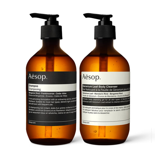 Aesop Geranium Leaf Body Cleanser and Shampoo, | 500mL/16.67oz | Paraben, Cruelty-free & Vegan
