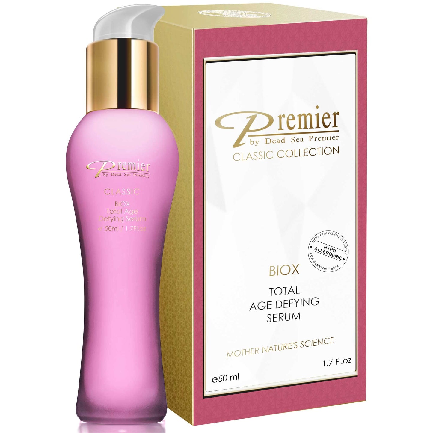 Premier Dead Sea Classic BIOX serum, Total Age Treatment, Anti-Age, anti wrinkle, anti expression marks gel Complex, soft, gentle, non tacky 1.7 fl.oz