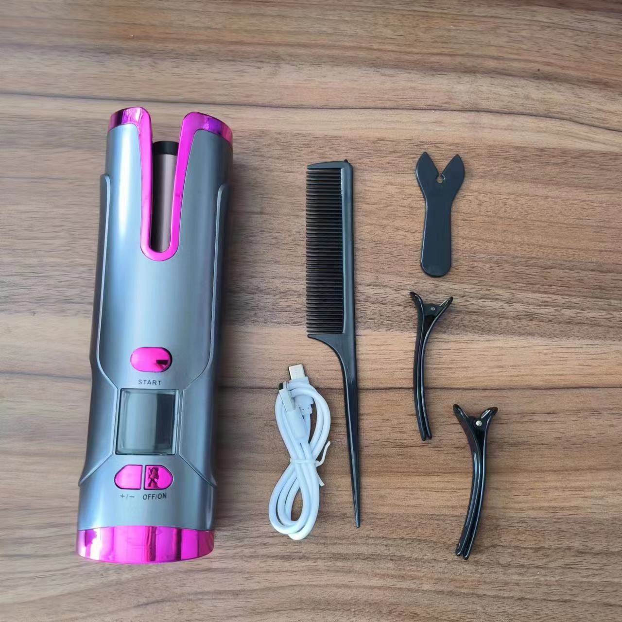 Portable USB Hair Curler with Automatic Suction - Gentle on Hair, Travel-Friendly