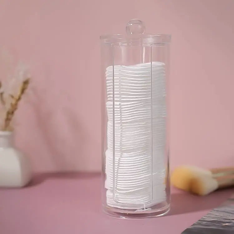 Dust-proof Cotton Pads Storage Box Cosmetic Storage Cotton Swab Storage Dressing Table Desktop Cotton Pad Box - Image #2