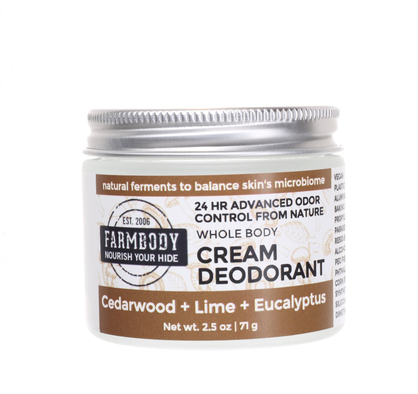 Whole Body Best Magnesium Cream Deodorant in a Glass Jar