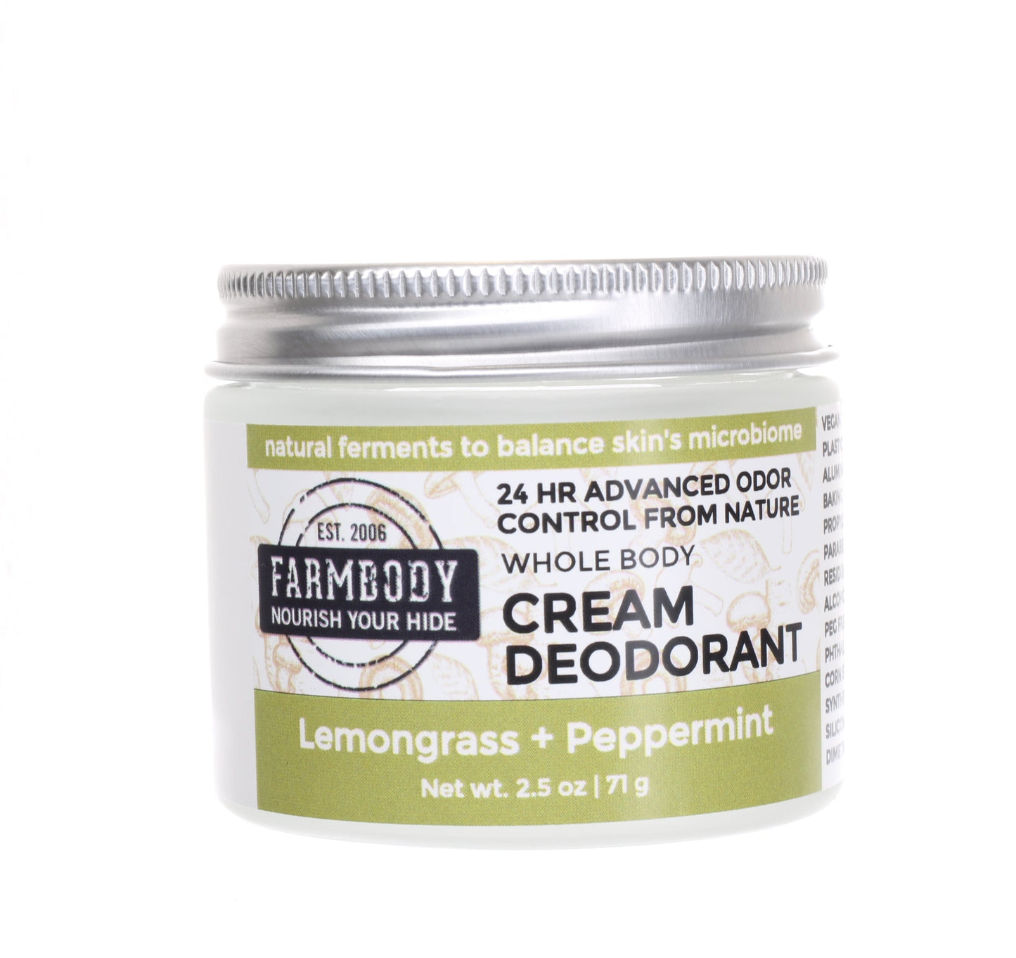 Whole Body Best Magnesium Cream Deodorant in a Glass Jar