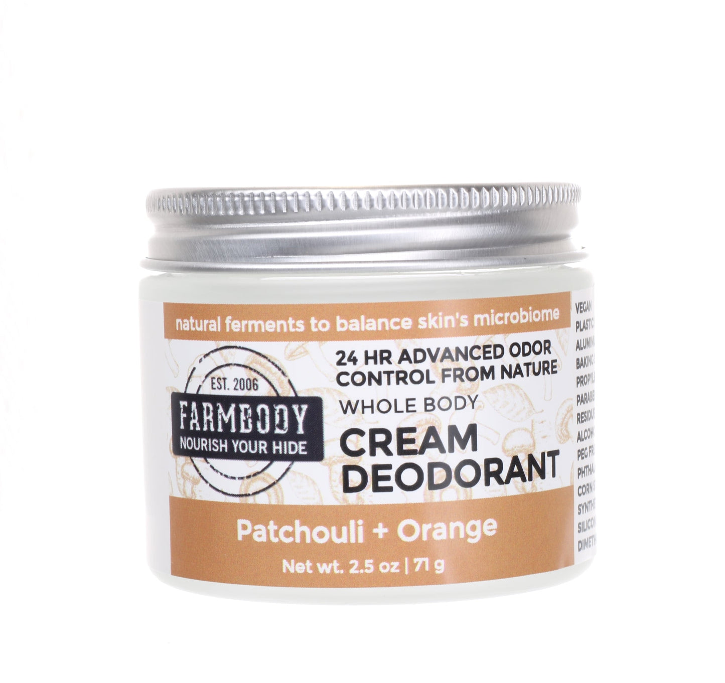 Whole Body Best Magnesium Cream Deodorant in a Glass Jar