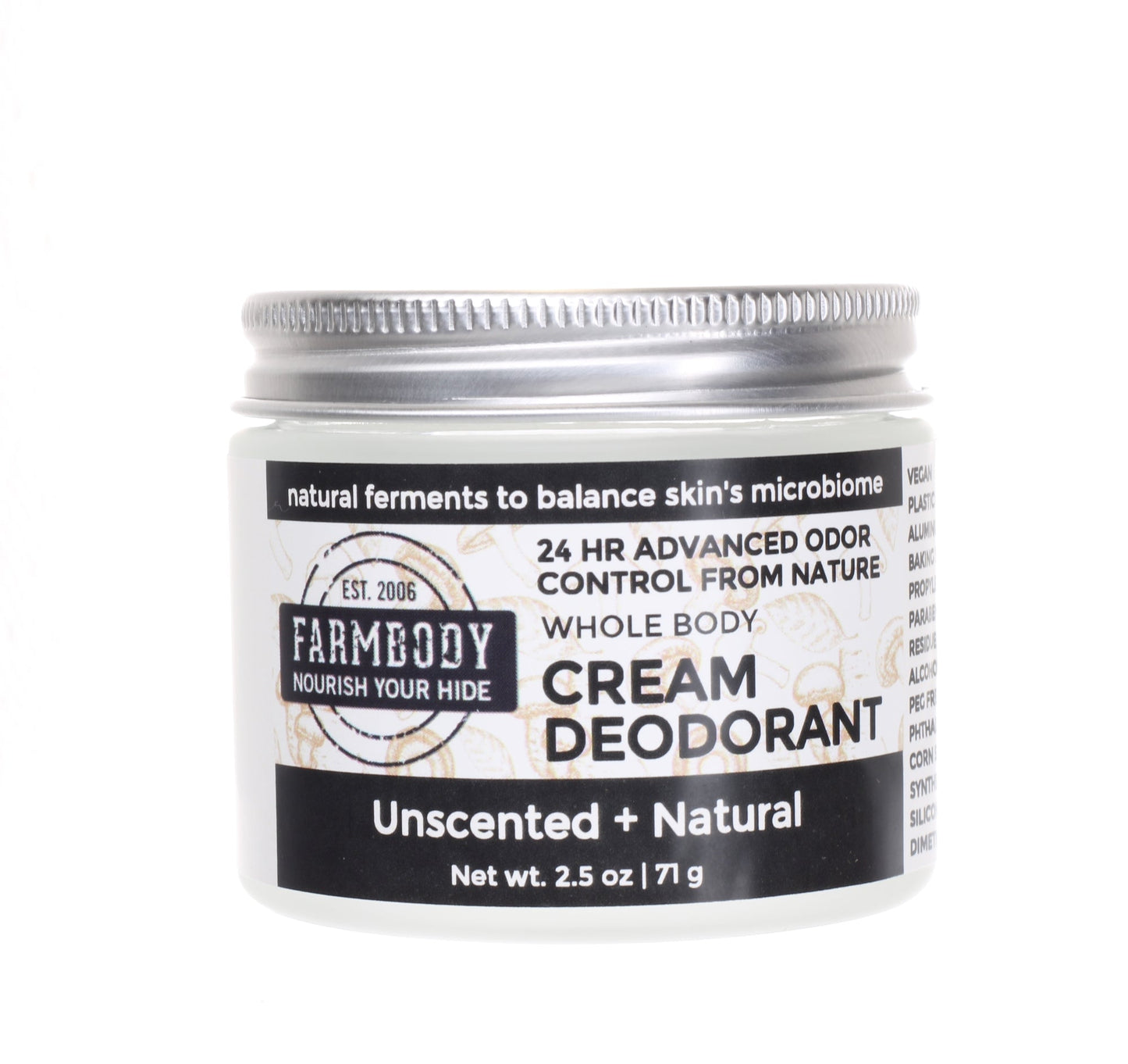 Whole Body Best Magnesium Cream Deodorant in a Glass Jar