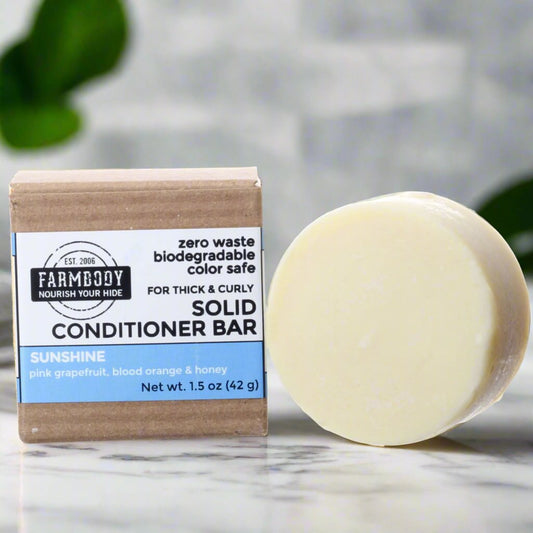 Solid Conditioner Bar For Thick and Curly Hair and Sensitive Scalps | Sunshine