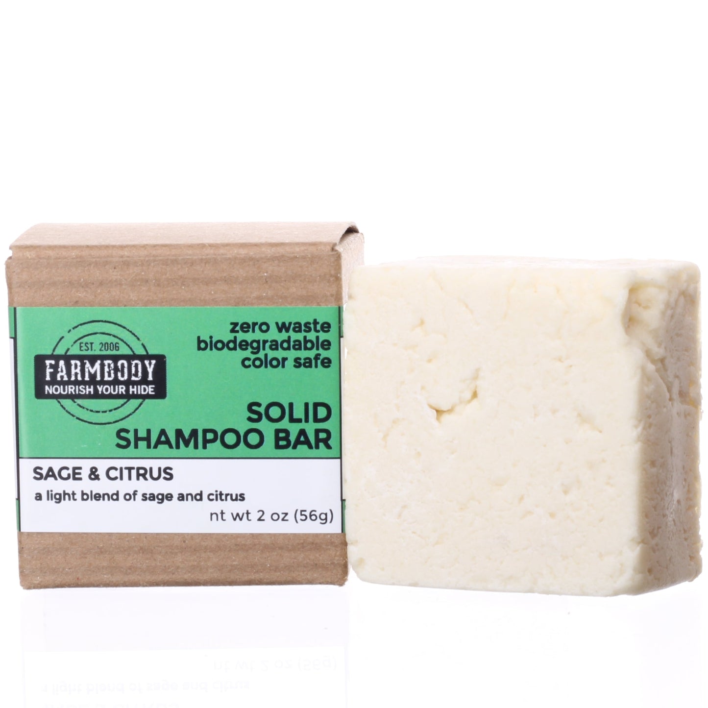 Zero Waste Solid Shampoo Bar | Sulfate Free | Sage and Citrus