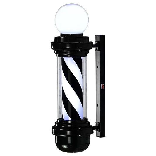 BAP00749 ¡¤ Barber Pole Blk/Wht Stripe Black Cap bottom (White Bulb top)