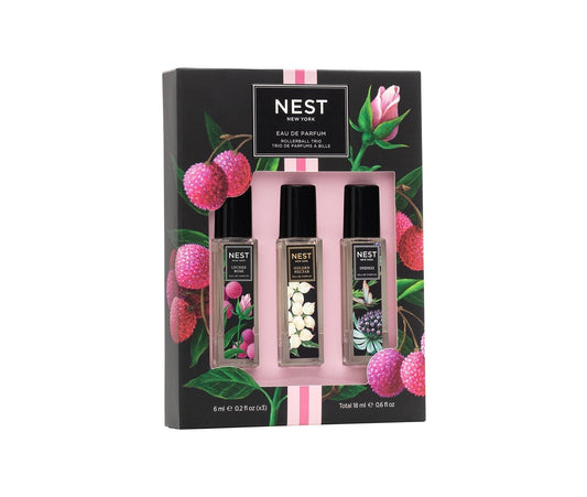 Mini Rollerball Trio (Lychee Rose, Golden Nectar, Indigo)