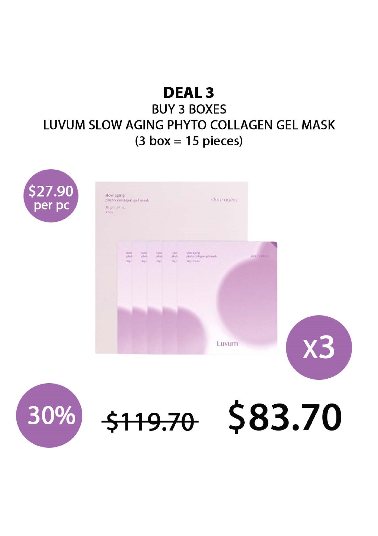 [LUVUM] Real CalmingPair Cica Gel Mask | Slow Aging Phyto Collagen Gel Mask