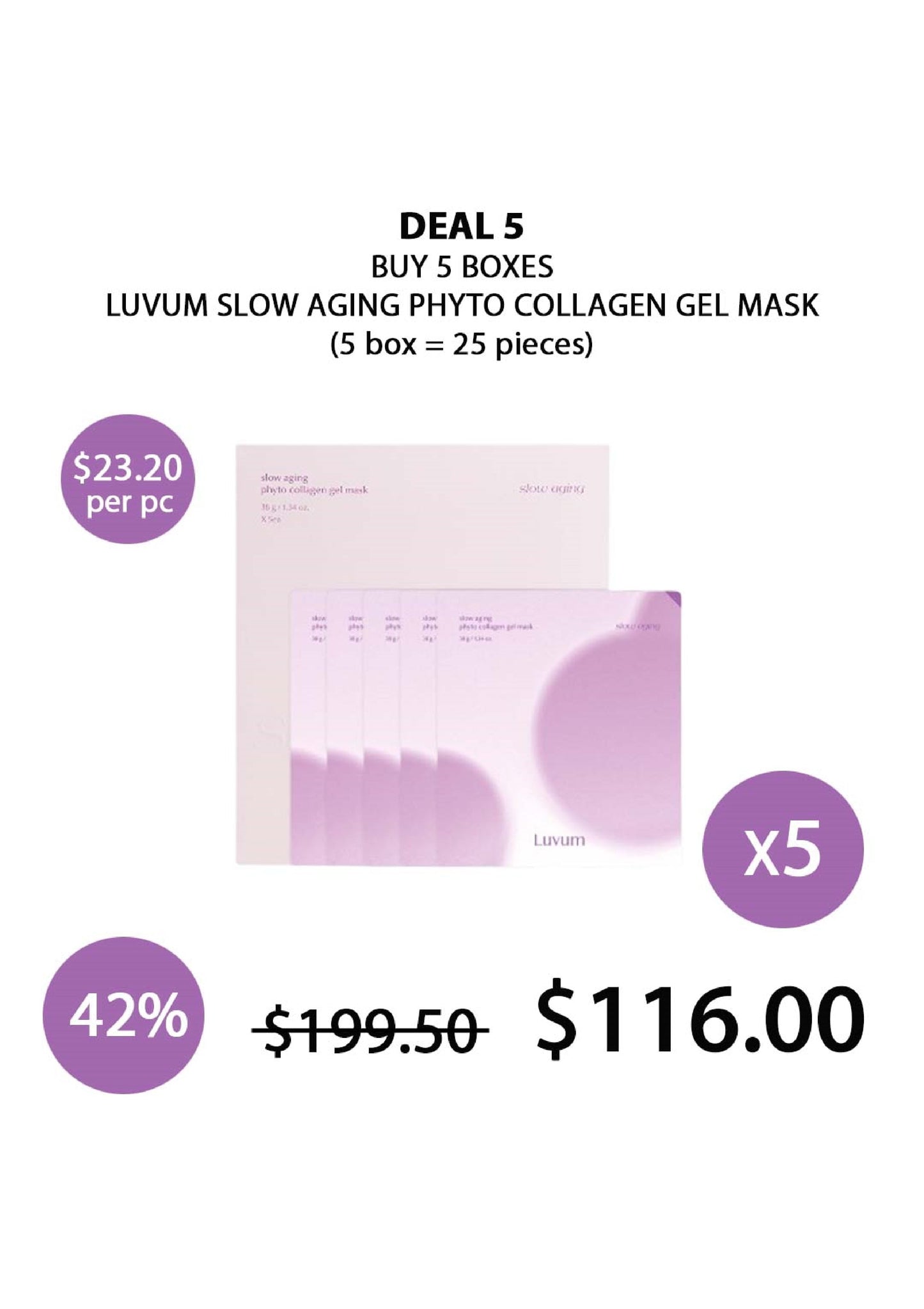 [LUVUM] Real CalmingPair Cica Gel Mask | Slow Aging Phyto Collagen Gel Mask