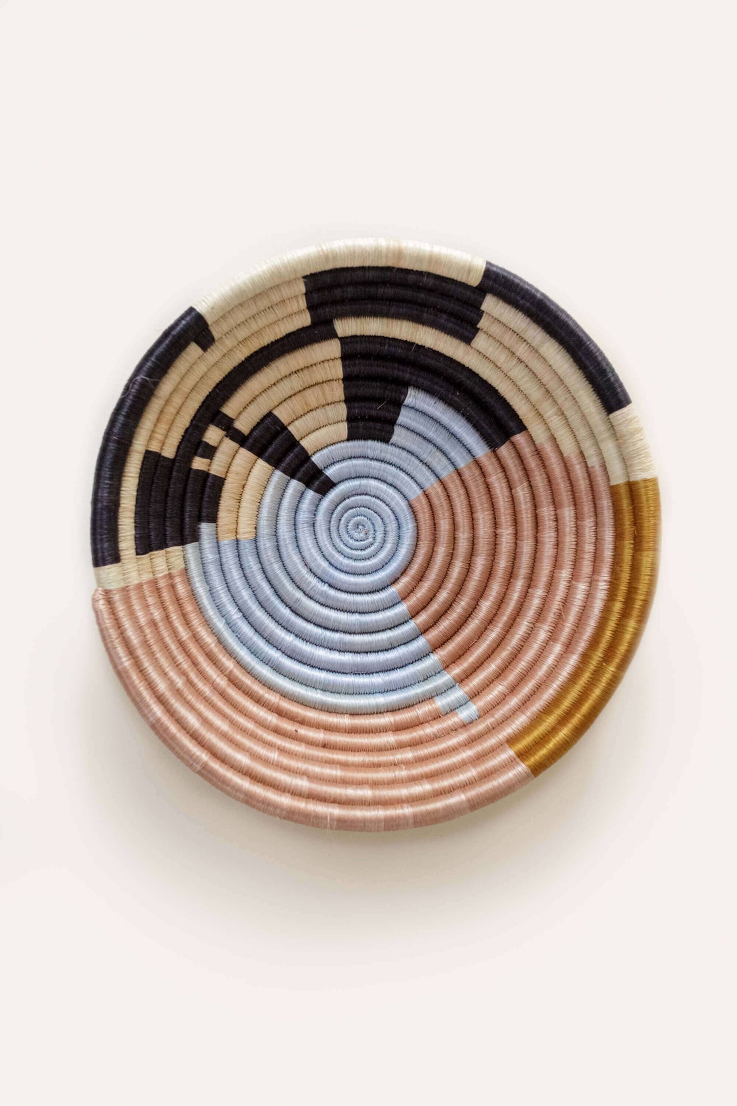 Blue Abstract Form Plateau Basket