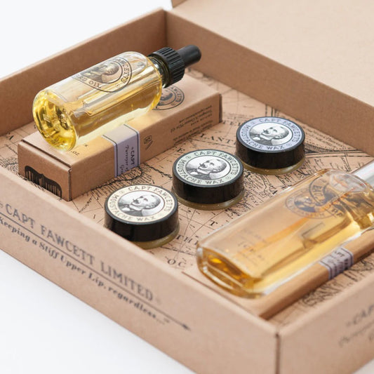 Captain Fawcett's Eau De Parfum, Moustache Wax & Beard Oil Gift Set