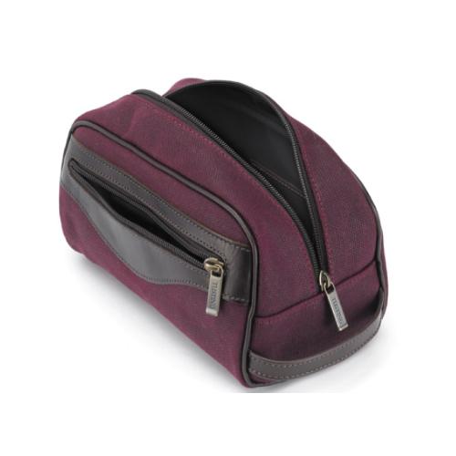Excursion Wash Bag or Dopp Kit by Tusting Makeup Bag Tusting Claret Canvas