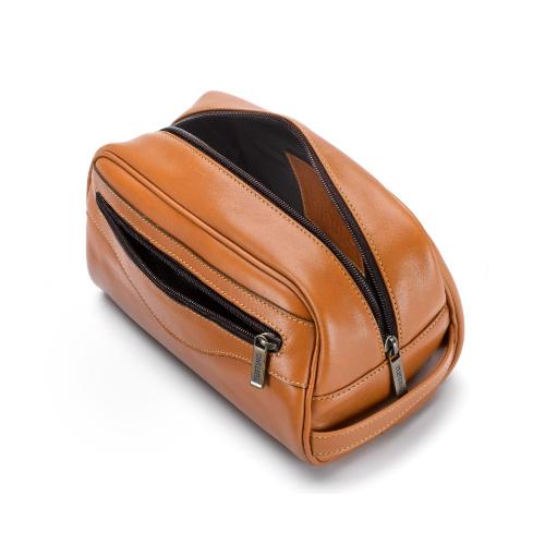 Excursion Wash Bag or Dopp Kit by Tusting Makeup Bag Tusting Tan Atlantic