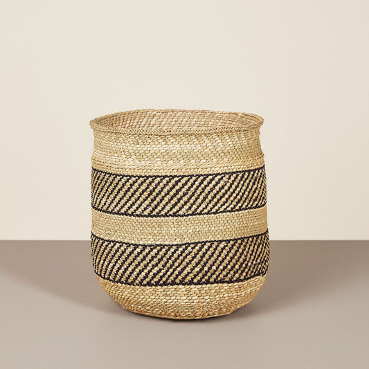 Iringa Baskets - Black Stripe Baskets Mbare