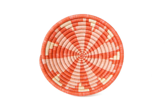 Small Coral Virunga Round Basket