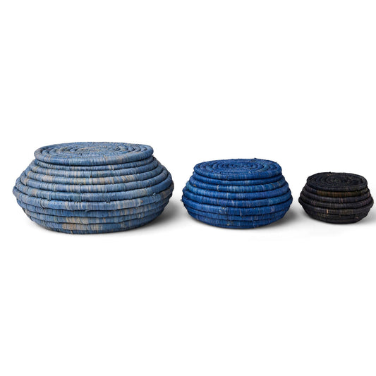 Coastal Minimalism Lidded Boxes Set - Waves