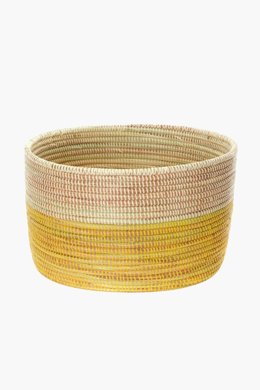 Lemon Dipped Knitting Basket
