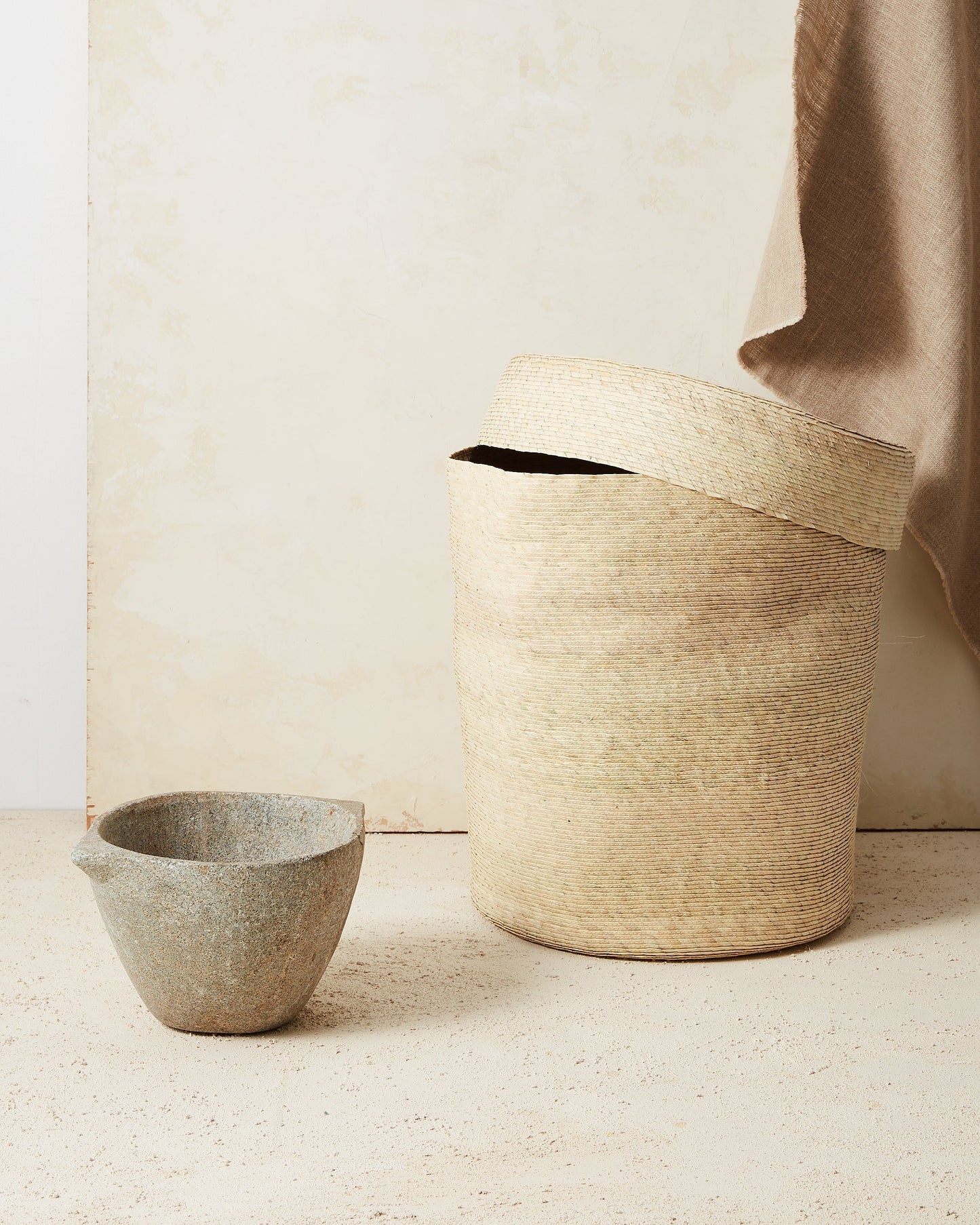 Lidded Palm Basket Baskets Minna L
