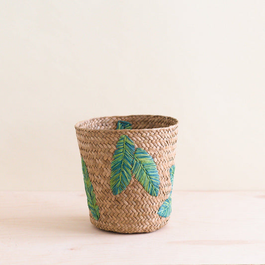 Leaf Embroidery Basket