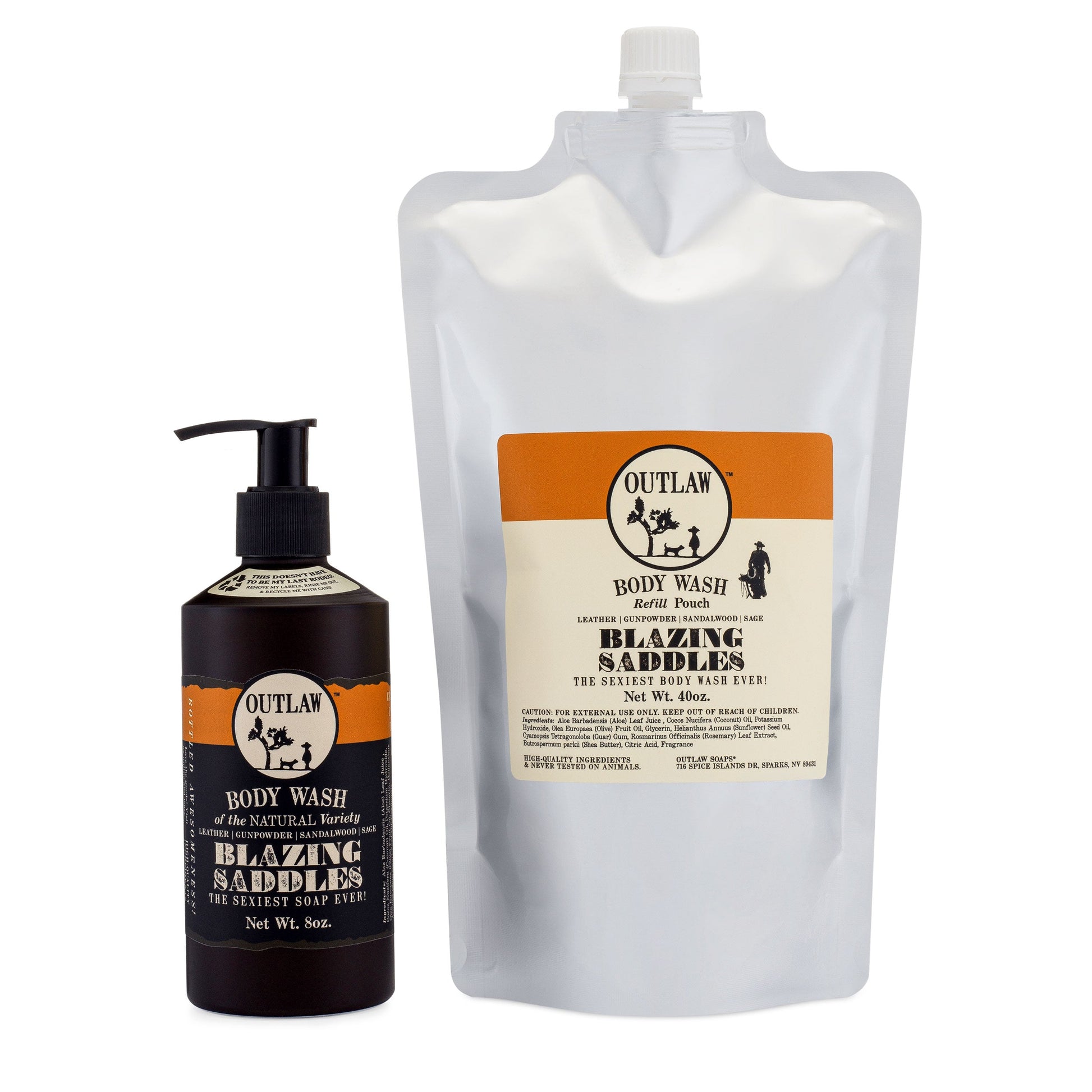 Outlaw Body Wash Refill Pouches