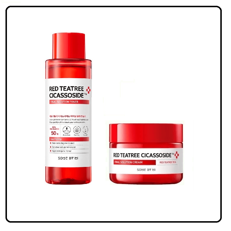 SOME BY MI Red TeaTree Cicassoside Pure Set- Toner + Cream