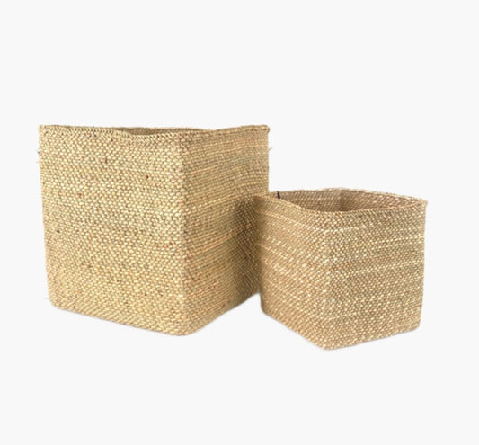 Square Natural Iringa Basket - No Lid Baskets Mbare M